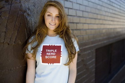 Triple Nerd Score Scrabble tee