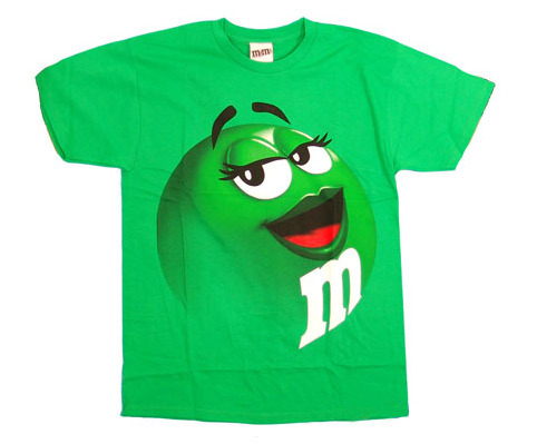 Green M&M's tee - Mars Candy shirt