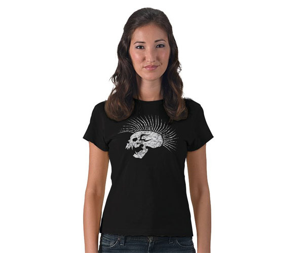 The Girl with the Dragon Tattoo t-shirt Mohawk Skull Lisbeth Salander shirt