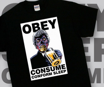 They Live Tee â€“ Obey, Consume, Conform, Sleep