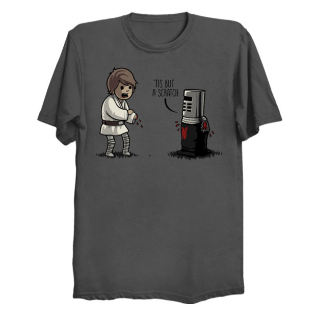 'Tis But a Scratch Luke Skywalker Black Knight T-Shirt