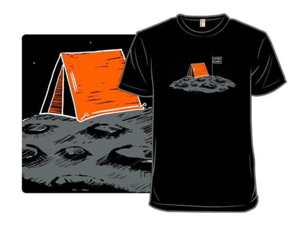 NASA Space Camping Tent on Moon T-Shirt