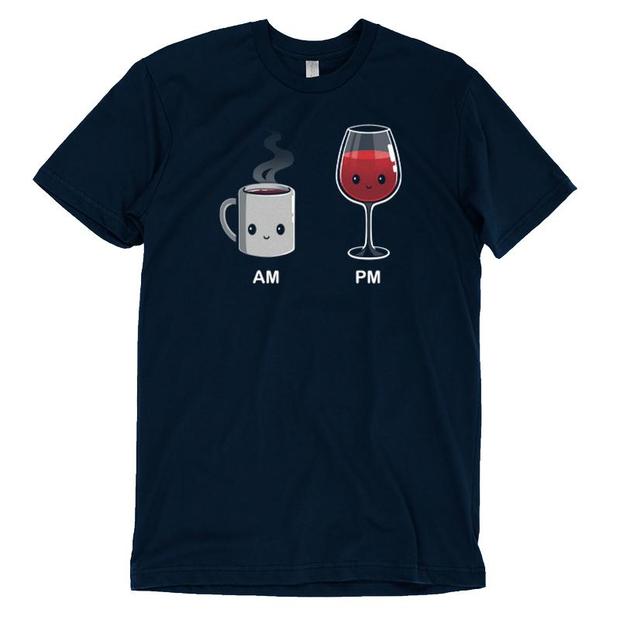 Wine O'Clock AM PM Wine Coffee T-Shirt
