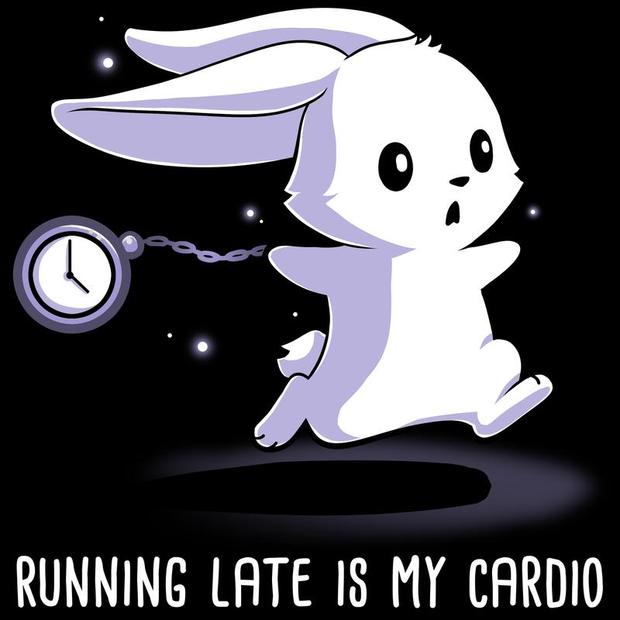 Running Late Is My Cardio Bunny Rabbit T Shirt 