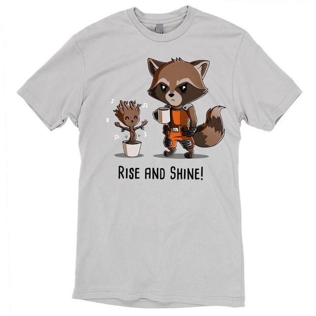Baby Groot and Rocket Raccoon Morning T-Shirt Rise and Shine