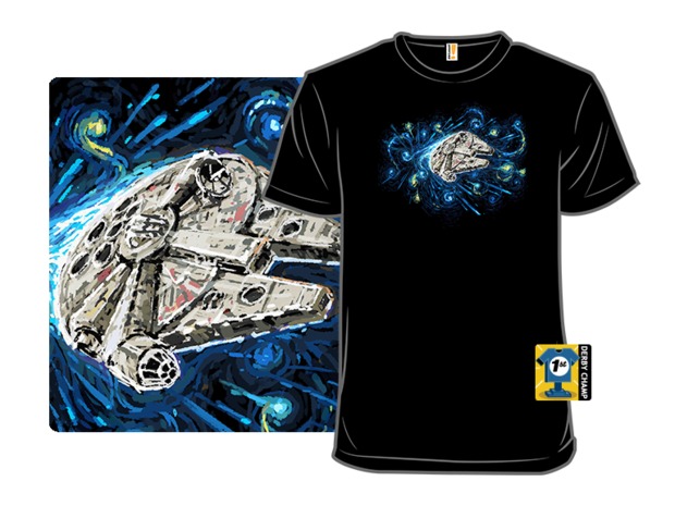 I've Got a Really Good Feeling About This Han Solo T-Shirt - Millennium Falcon Starry Night Shirt