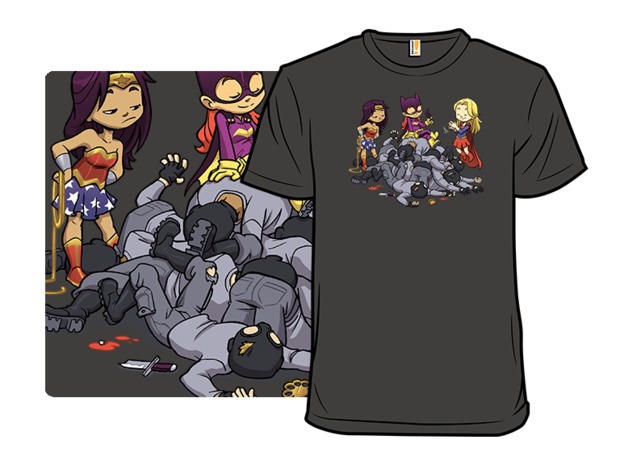Ladies' Night Superheroes T-Shirt - Wonder Woman, Batgirl, Supergirl