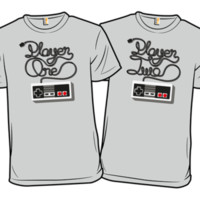 player one and player two shirts