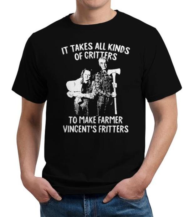 It Takes All Kinds of Critters to Make Farmer Vincent's Fritters Motel Hell T-Shirt