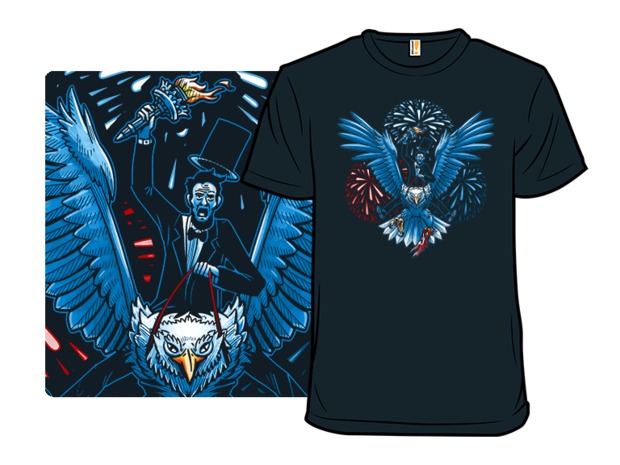 Abraham Lincoln Riding an Eagle 4th of July T-Shirt