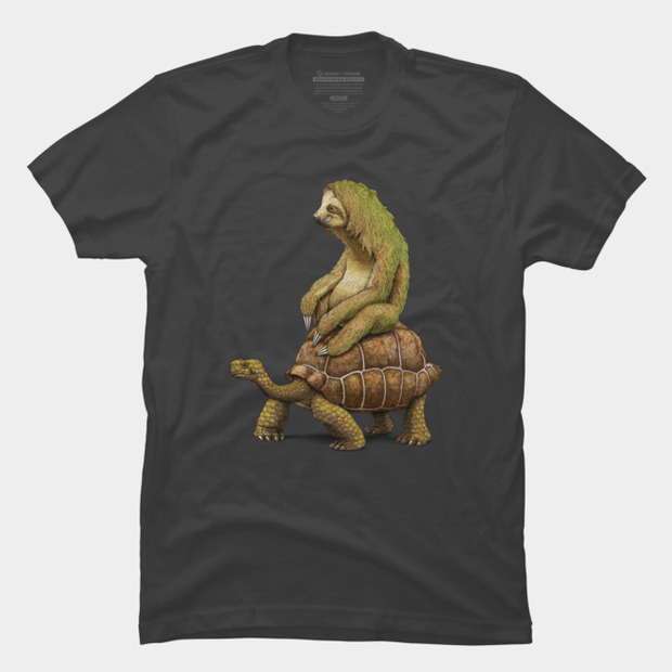 Sloth Riding Tortoise T-Shirt - Speed is Relative