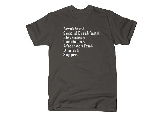 Hobbit Daily Meals Lord of the Rings T-Shirt